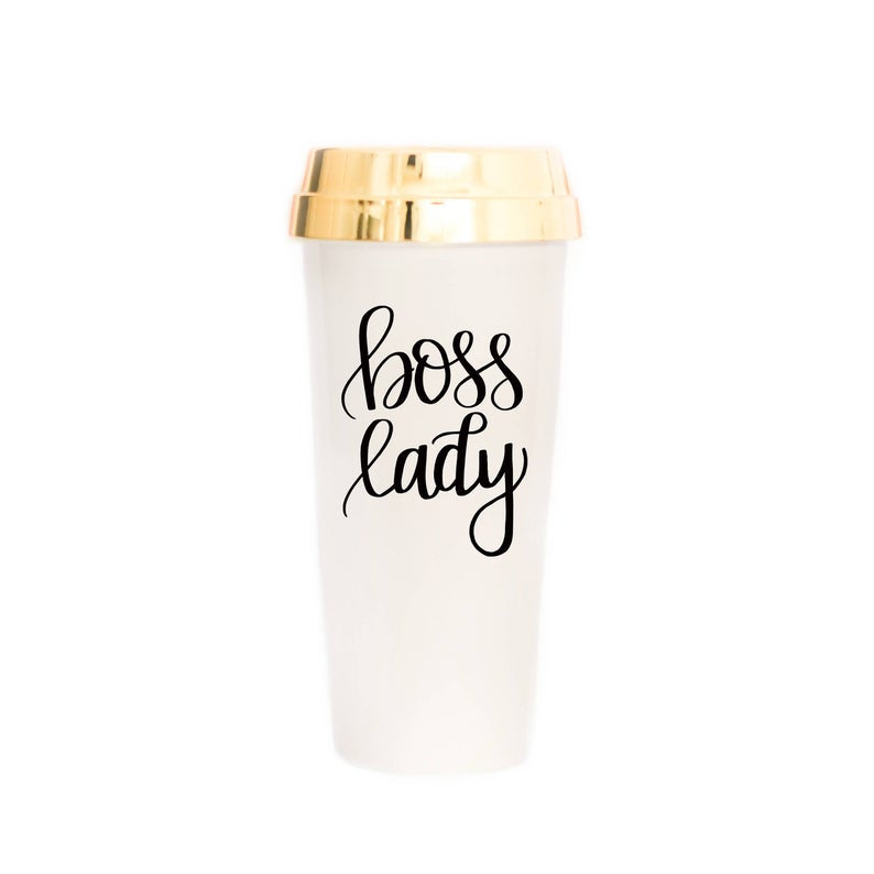 Boss Lady Gold Travel Mug